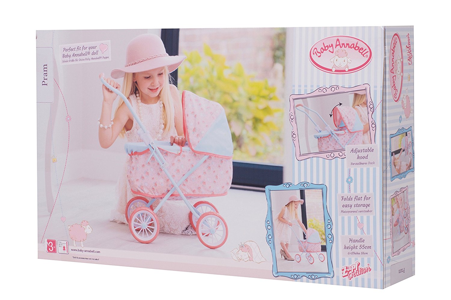 Коляска уютная для кукол из серии Baby Annabell, модель 2017  